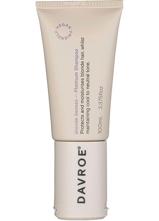 Тонирующий шампунь для светлых и седых волос Blonde Senses Toning Platinum Shampoo 100ml (1361815-13232109) Davroe (368636443)
