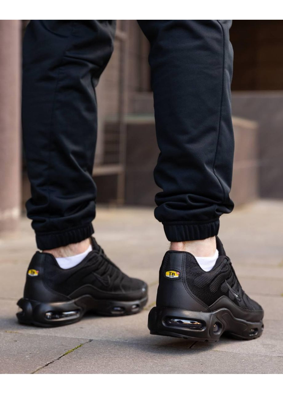 КРОССОВКИ ЖЕНСКИЕ NIKE AIR MAX TN BLACK НАЙК АИР МАКС ТН ПЛЮС No Brand чёрные демисезоны (367172181)