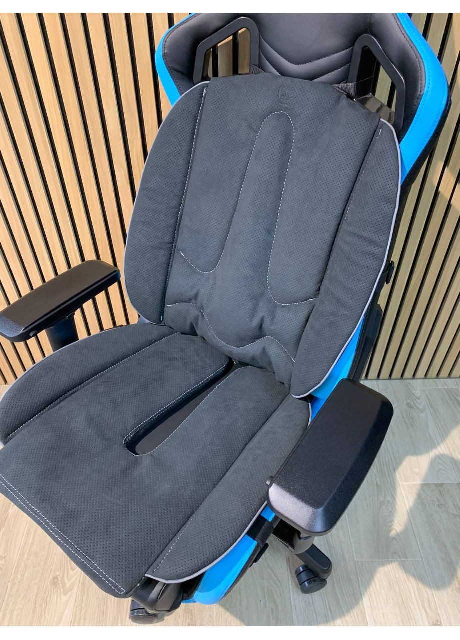 Топовий комплект з натуральної алькантари Ekkoseat 2. Game-12AL-101/1 Чорний з сірим кантом. Ekko Seat (353718738)