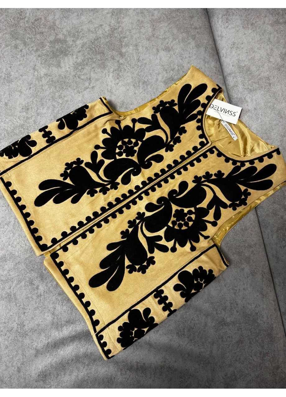 Замшева жилетка декорована вишивкою Delvinss (360953494)