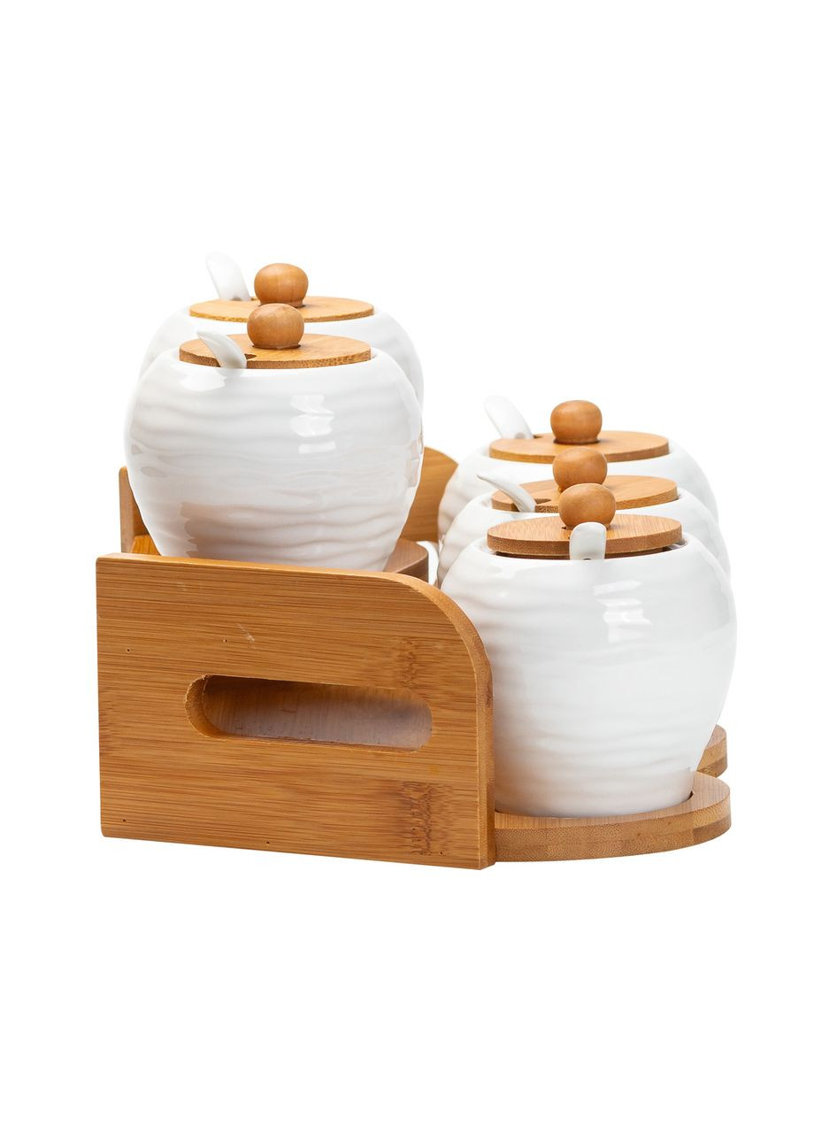 Набор банок для сыпучих продуктов из 5 штук по 250 мл керамический HP1253 HP1253 Yiwu (306849838)