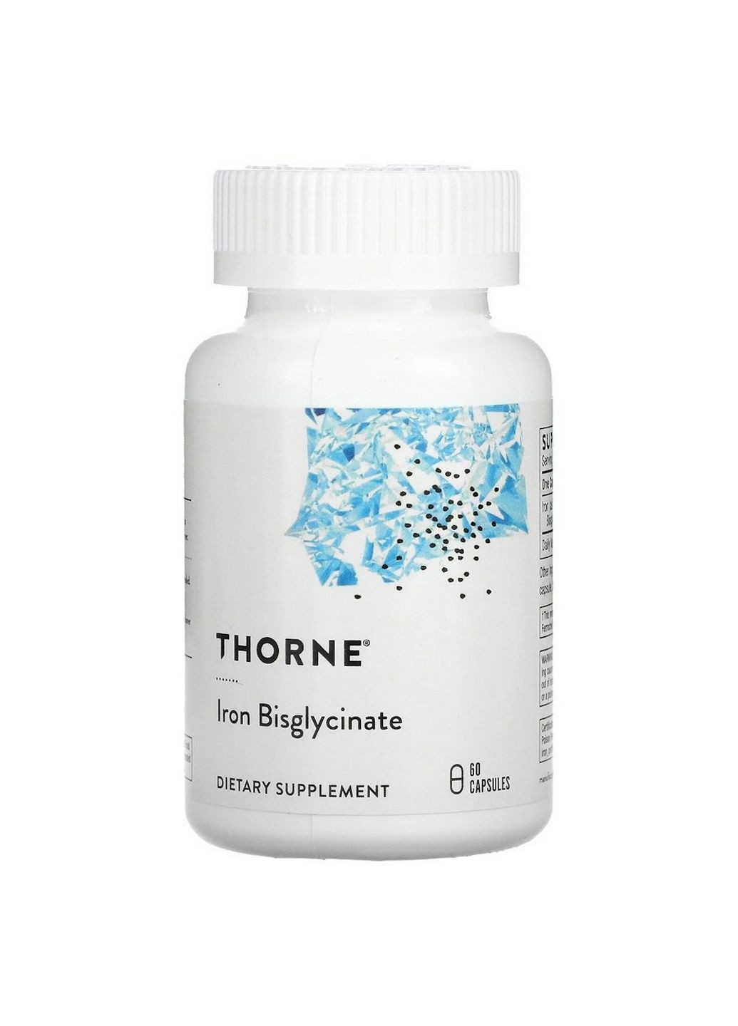Витамины и минералы Iron Bisglycinate, 60 капсул Thorne Research (293480253)