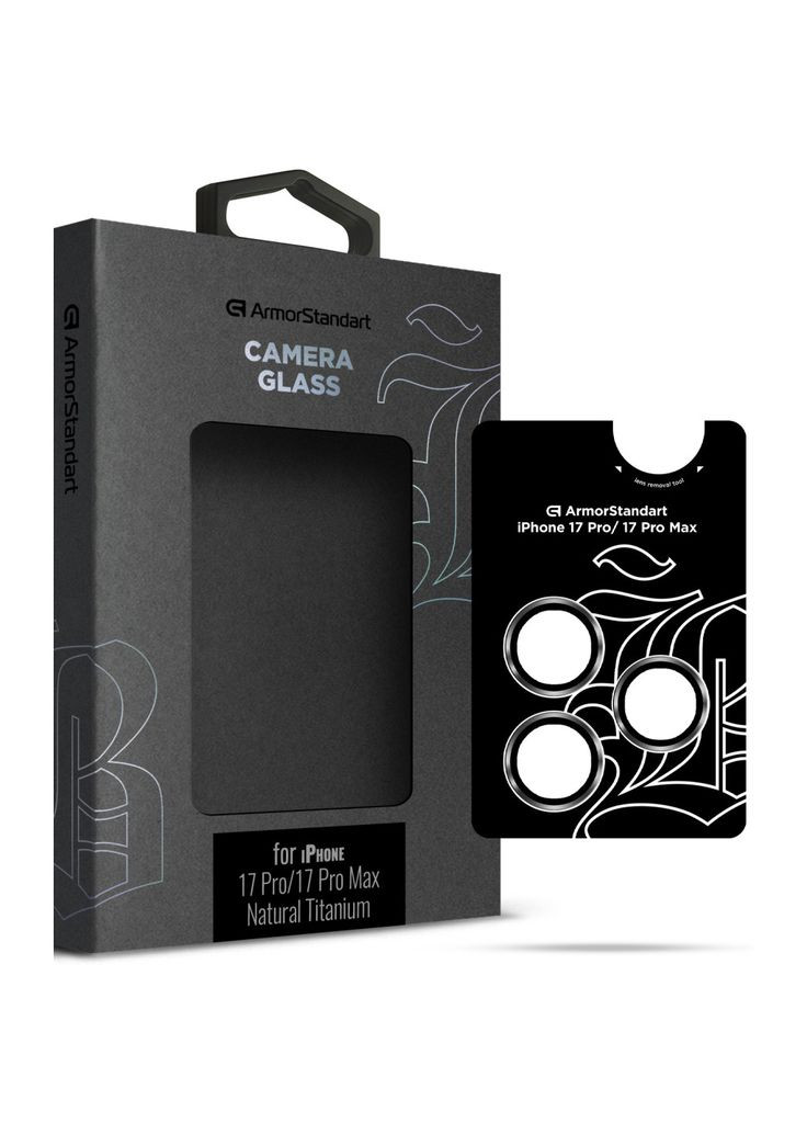 Скло захисне Max Titanium (m481195) ArmorStandart for Camera Supreme BI Apple iPhone 17 Pro / 17 Pro (367063108)