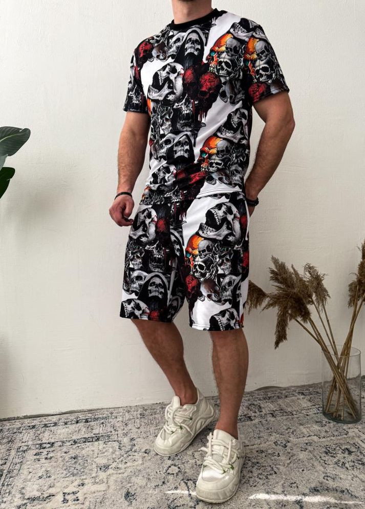 Комплект футболка шорти чоловічий літо весна легкий трикотаж No Brand (328560593)