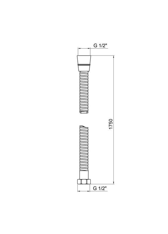 Шланг для ручного душу Niagara 01, 1750 мм, Chrome LIDZ (370289994)