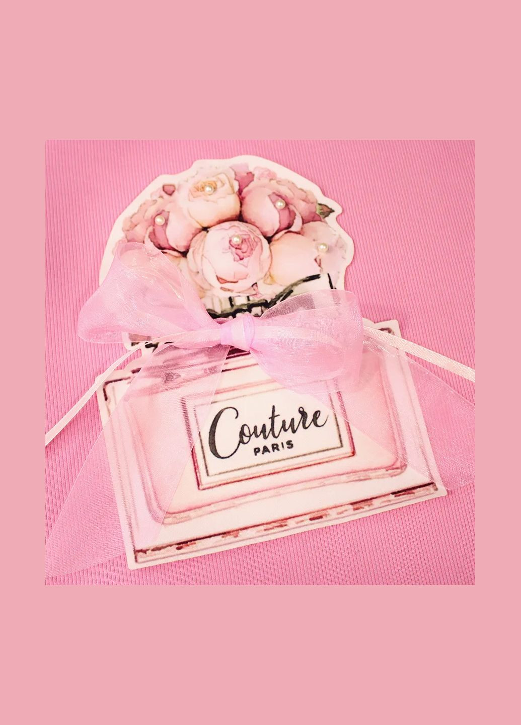 Нашивка тканева з декором фігурна "Парфуми" (3968) No Brand (346494087)