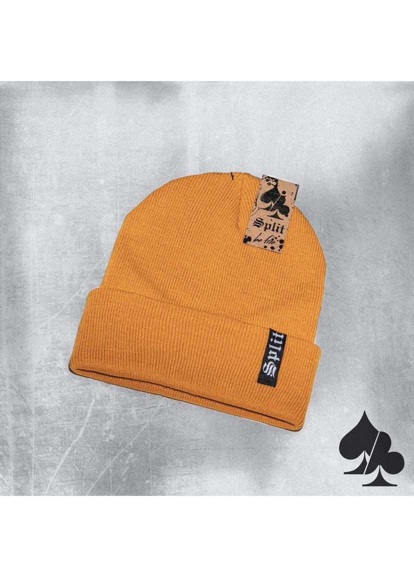 Шапка мужская цвета горчица No Brand (363979550)