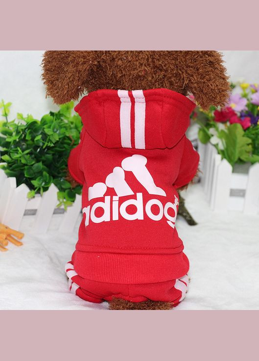 Спортивний костюм для собак Pet Style "Adidog" Червоний XL No Brand - (323233990)