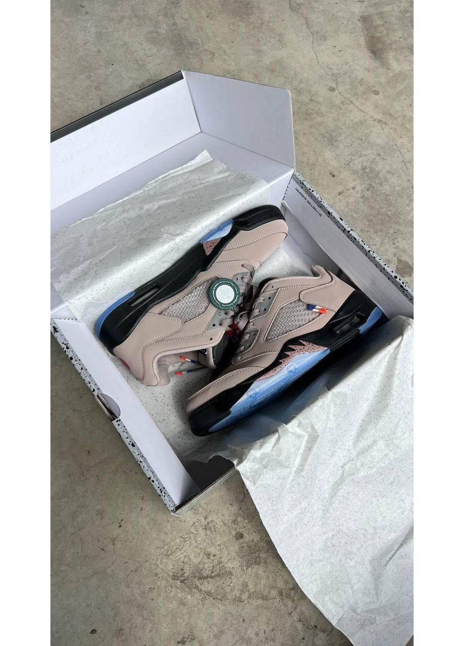 Чорні Осінні кросівки чоловічі nike air jordan retro 5 low psj beige найк аір джордан No Brand