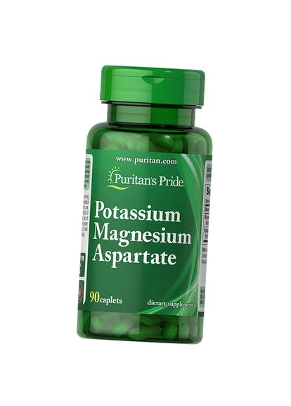 Аспартат Калію та Магнію, Potassium Magnesium Aspartate, Puritan's Pride 90каплет (36367259) Puritans Pride (315784402)