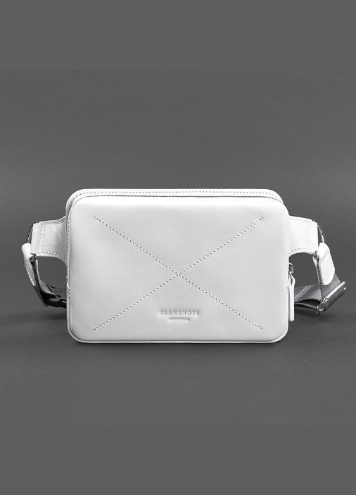 Кожаная женская поясная сумка Dropbag Mini белая (A-026689) BlankNote (327874181)