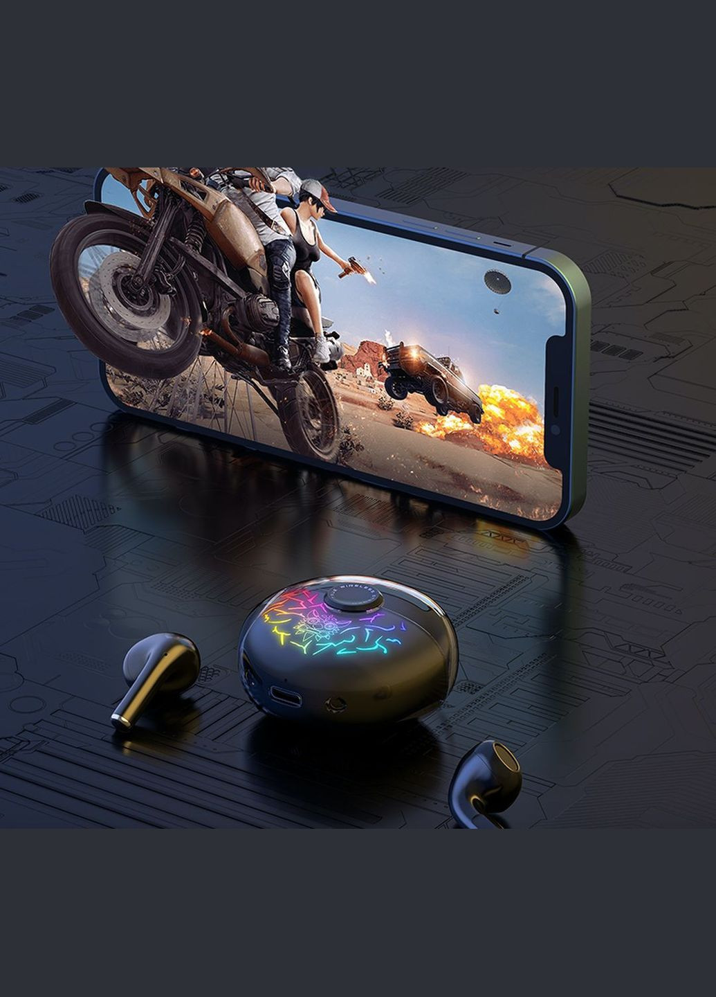 Беспроводные игровые Bluetooth наушники Black. Беспроводные геймерские блютус наушники Onikuma T35 (303360486)