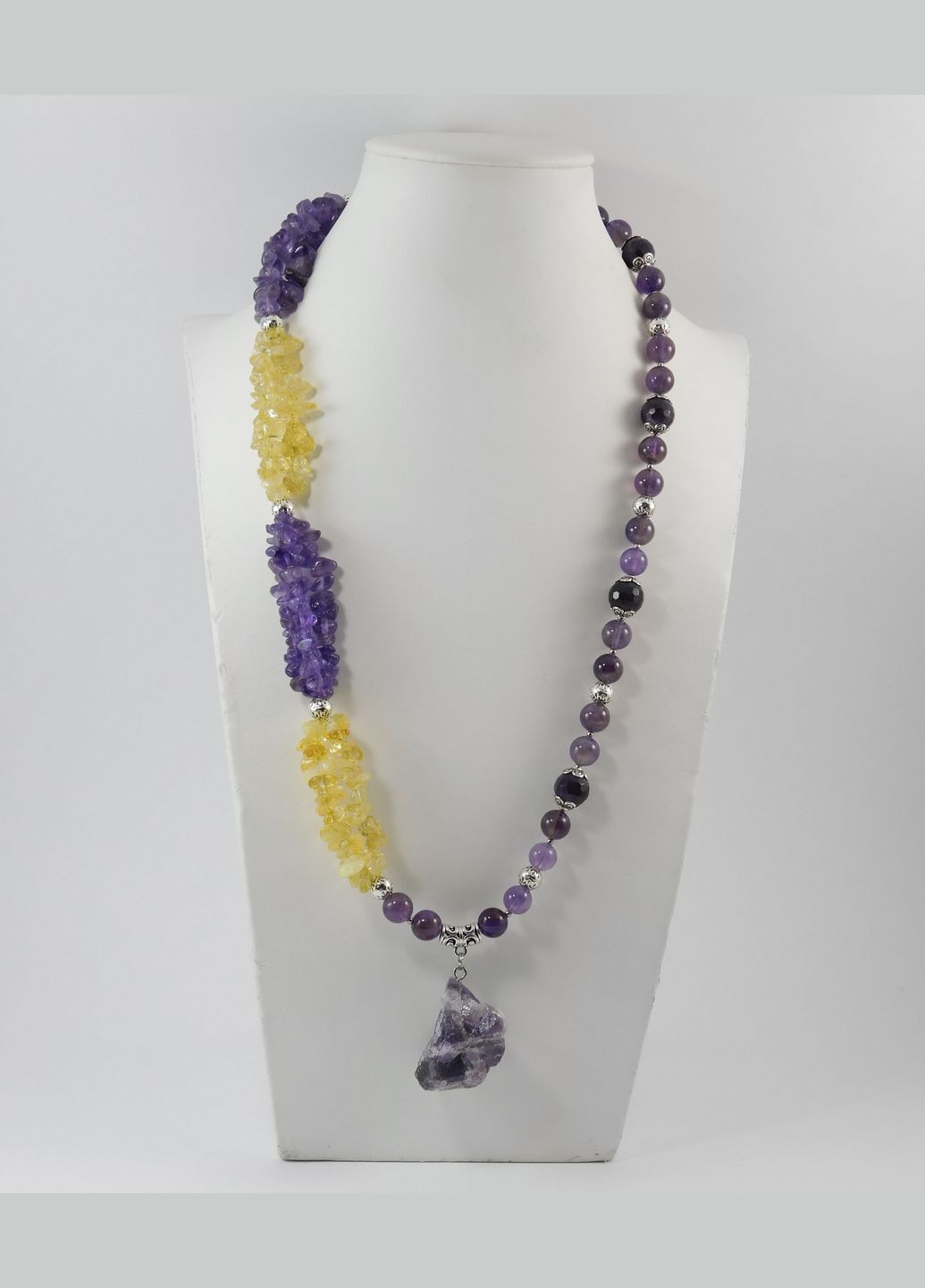 Бусы "Весеннее солнце" Аметист, Цитрин Fursa fashion (322313397)