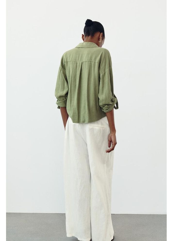 Зеленая рубашка Zara