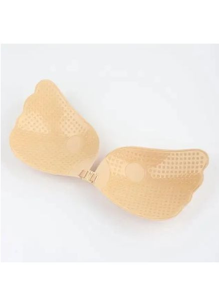 Бежевий балконет бюстгальтер fly bra силіконовий без бритель з ефектом пуш-ап No Brand