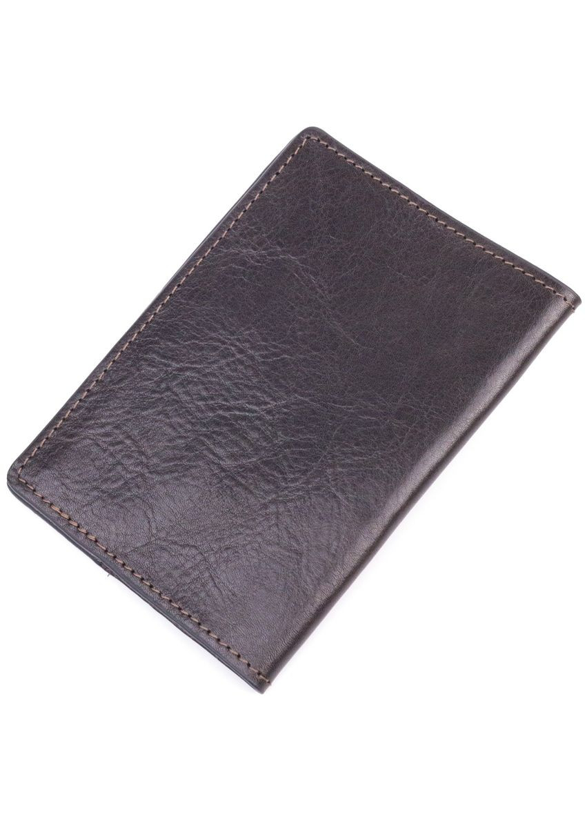 Шкіряна обкладинка на паспорт Карта 16774 Коричнева Grande Pelle (297129781)