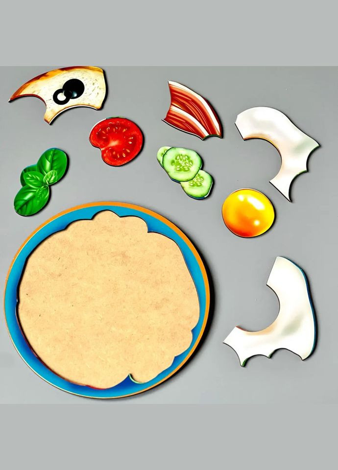 Деревянный пазлсортер "Завтрак" (ПСД137) PSD137 Ubumblebees (304770326)