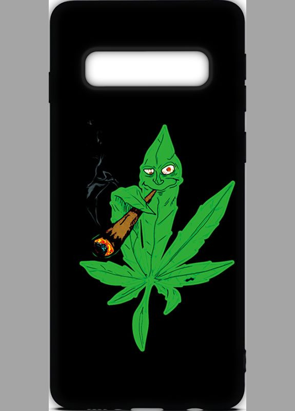 Чехол-накладка Cartoon Soft Silicone TPU Case Samsung Galaxy S10 Cannabis Black Toto (301780392)