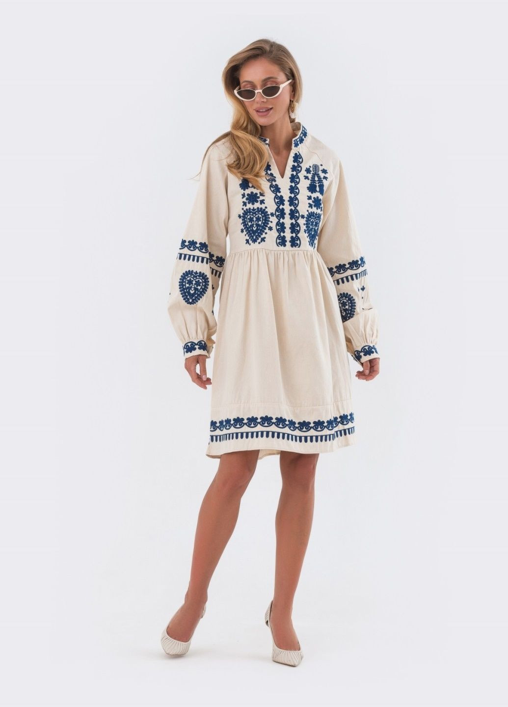 сукня-вишиванка бежевого кольору Dressa (293508760)