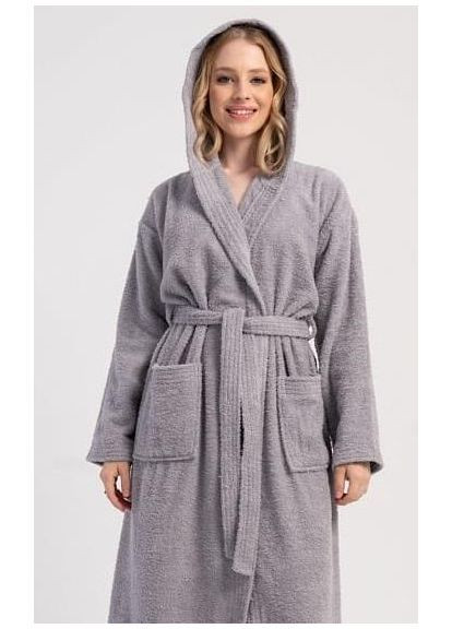 Халат женский махровый с капюшоном Leyla (362373297)