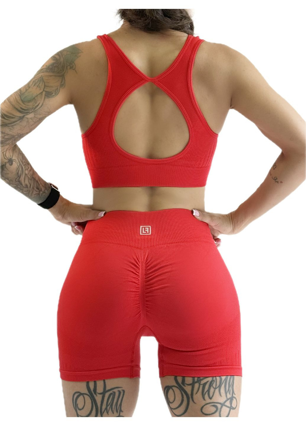 Костюм для фитнеса женский шорты пуш ап и топ LILAFIT (353834764)