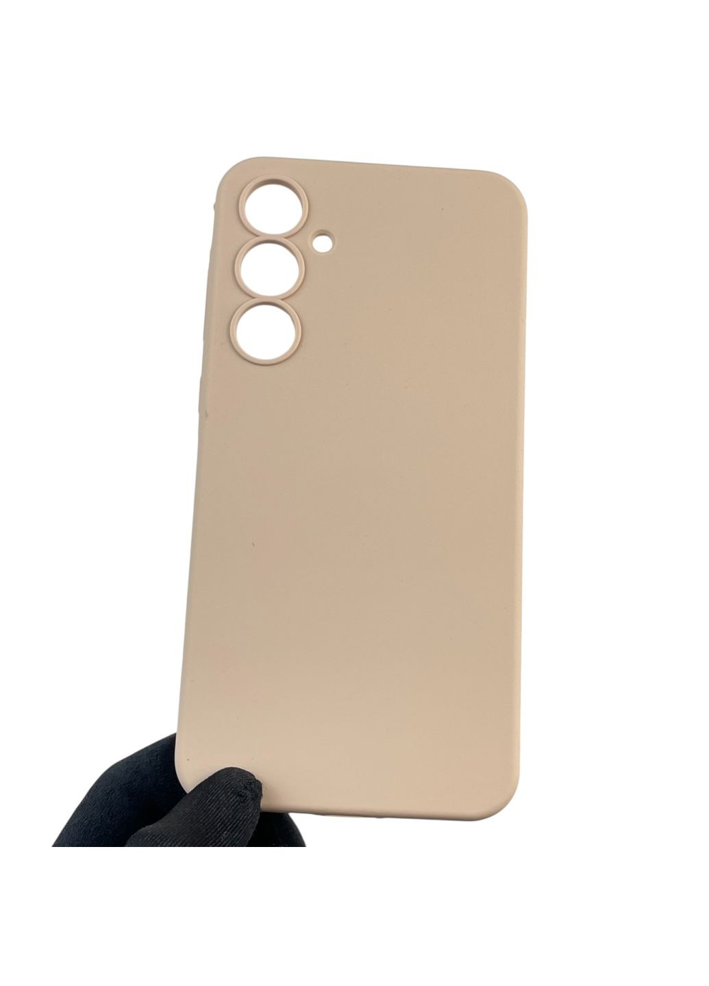 Чохол для Galaxy A55 5G (SM-A556B) силіконовий з мікрофіброю нековзний на самсунг а55 5г пудровий Samsung (366389197)