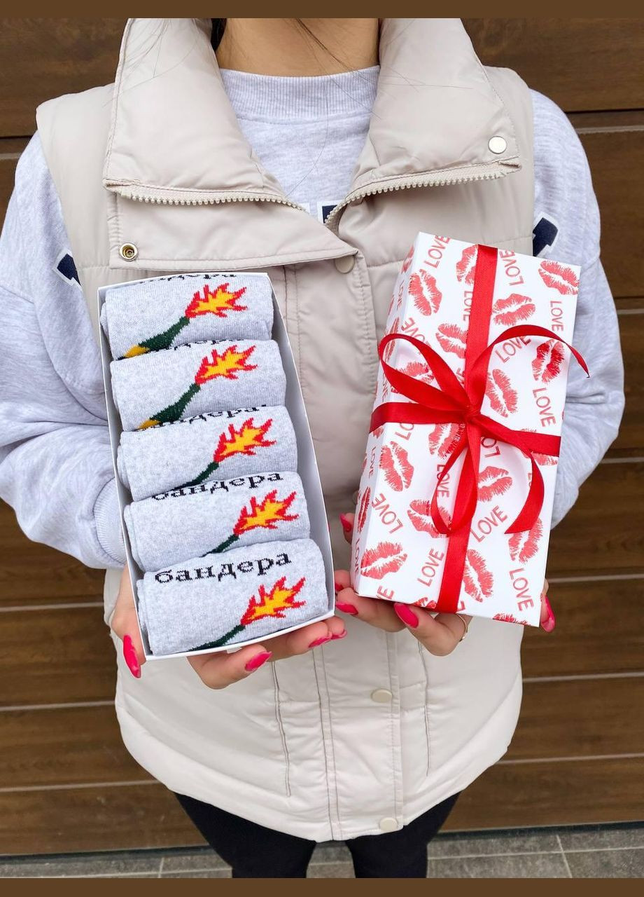 Комбинированные набор мужских патриотических носков 40-45 на 5 пар в подарочной коробке с лентой. Vakko (306515775)