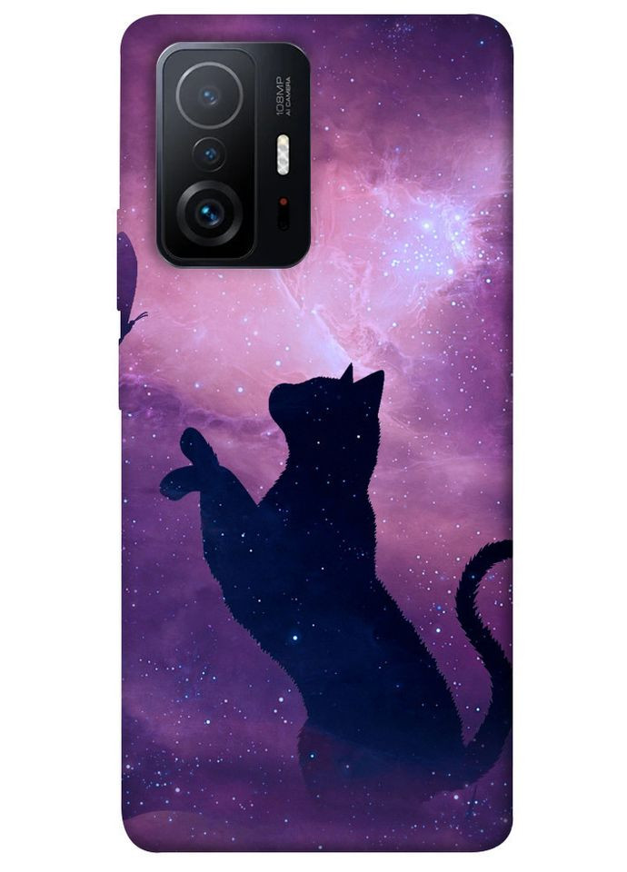 Чехол с принтом для Xiaomi 11T, Xiaomi 11T Pro / для Ксяоми, сяоми, ксиоми 11т / 11т о Кот и бабочка No Brand (339060154)