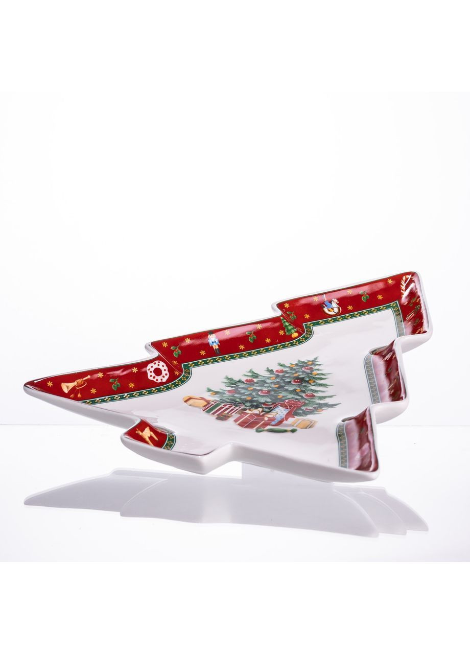 Блюдо для закусок Christmas фарфоровое фигурное 29* 24* 2 см Yiwu (368876248)