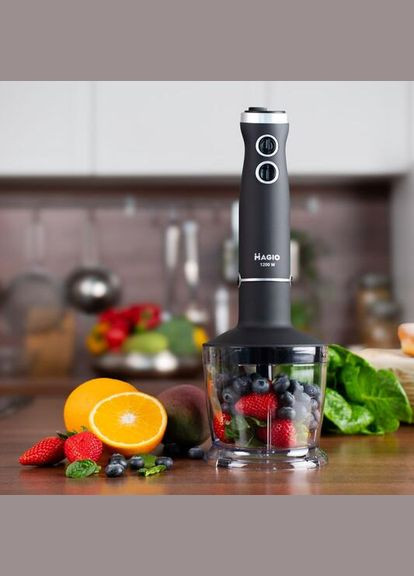 Блендер-процессор МG-655 1200Вт, измельчитель 500мл, венчик Magio (324621245)