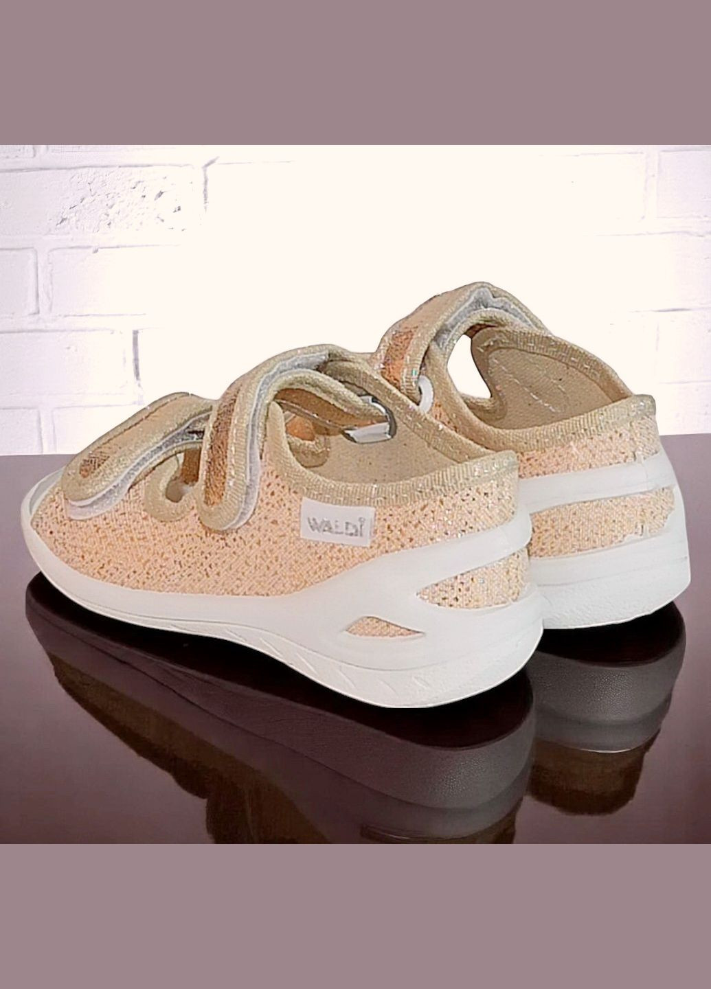 Ортопедичні відкриті тапочки капчики текстильні босоніжки на липучках валді Waldi (337102800)