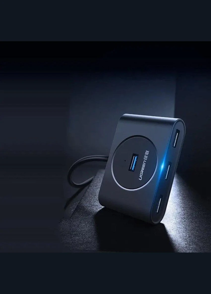 Хаб USB 3.0 Hub 0.5m (Black) Ugreen (316090724)