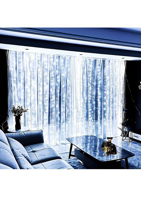 Светодиодная штора USB питания с пультом 3м х 1м ZC-3x1W белый No Brand (368785992)