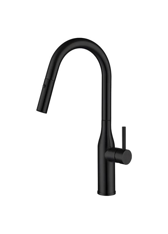 Кухонний змішувач з висувним виливом KI-70004-05 (нержавіюча сталь) (KR3386) — одноважільний змішувач KOER (334003280)