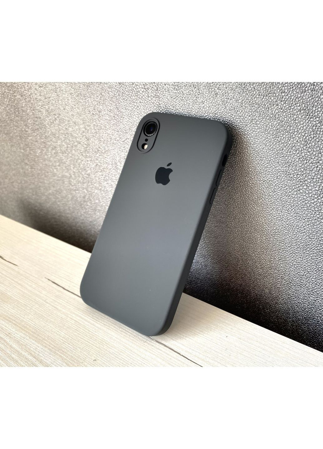 Чохол для iPhone XR квадратні бортики силіконовий для айфон Хр / Grey Silicone Case (363976844)