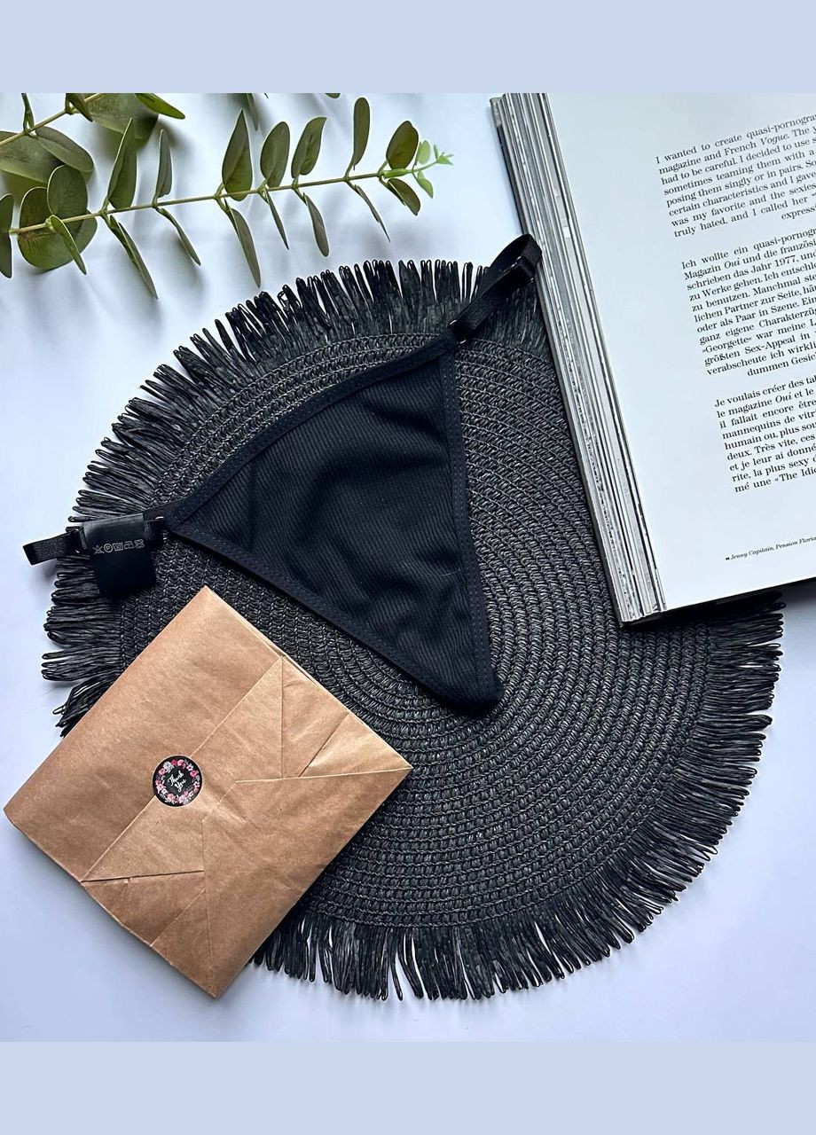 Красные хлопковые трусики стринги в рубчик, на регуляторах Exclusive (313294010)