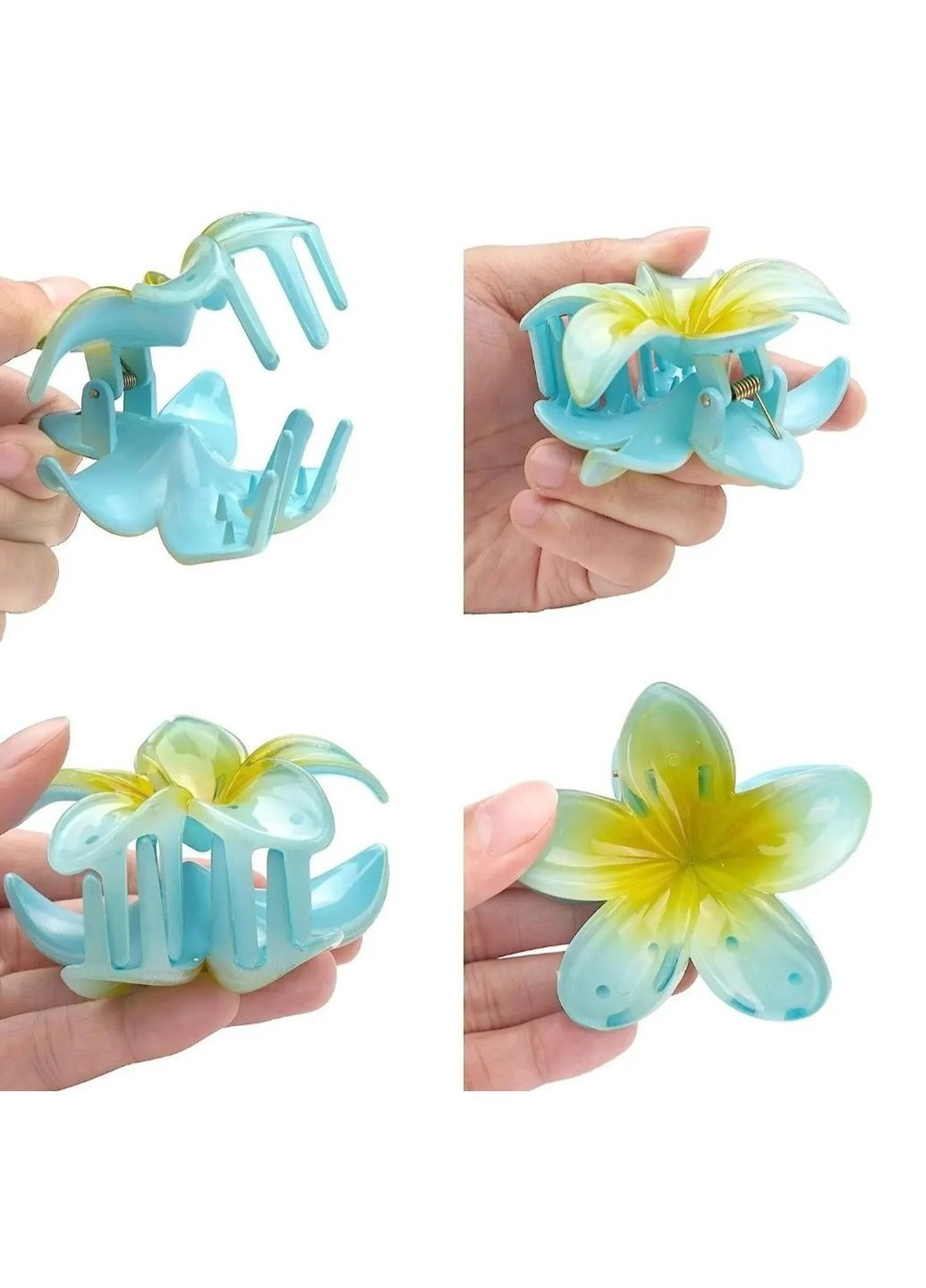 Комплект заколок цветок 3 шт. (красный/терракотовый) China (354821420)