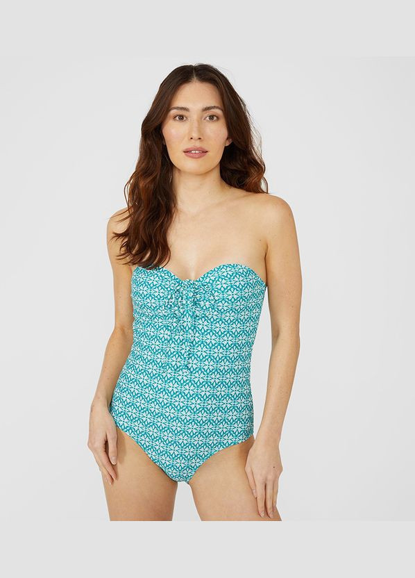 Зеленый летний купальник слитный Boohoo