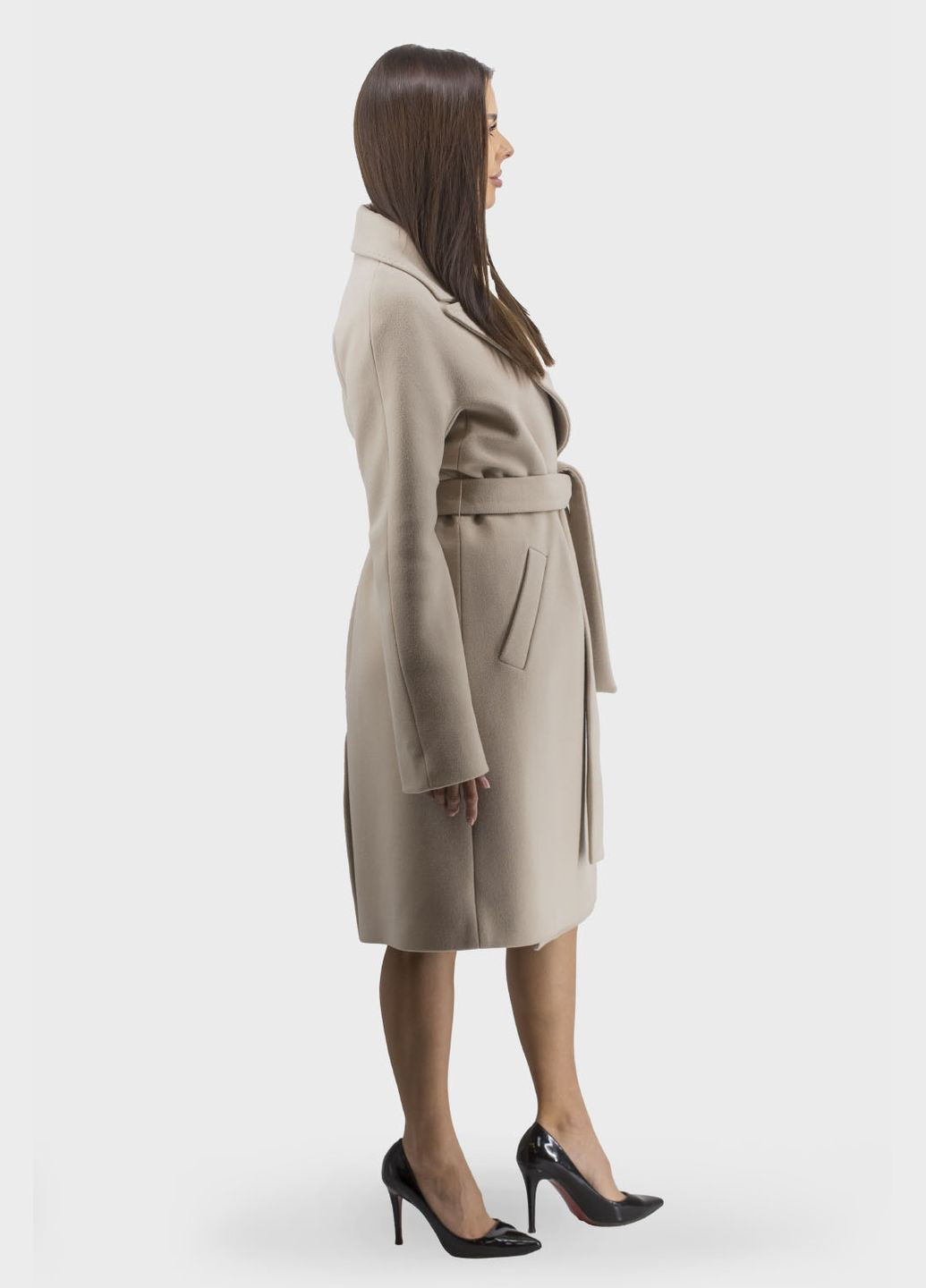 Молочное демисезонное Женское пальто Kent (кемел, ), 35718 No Brand