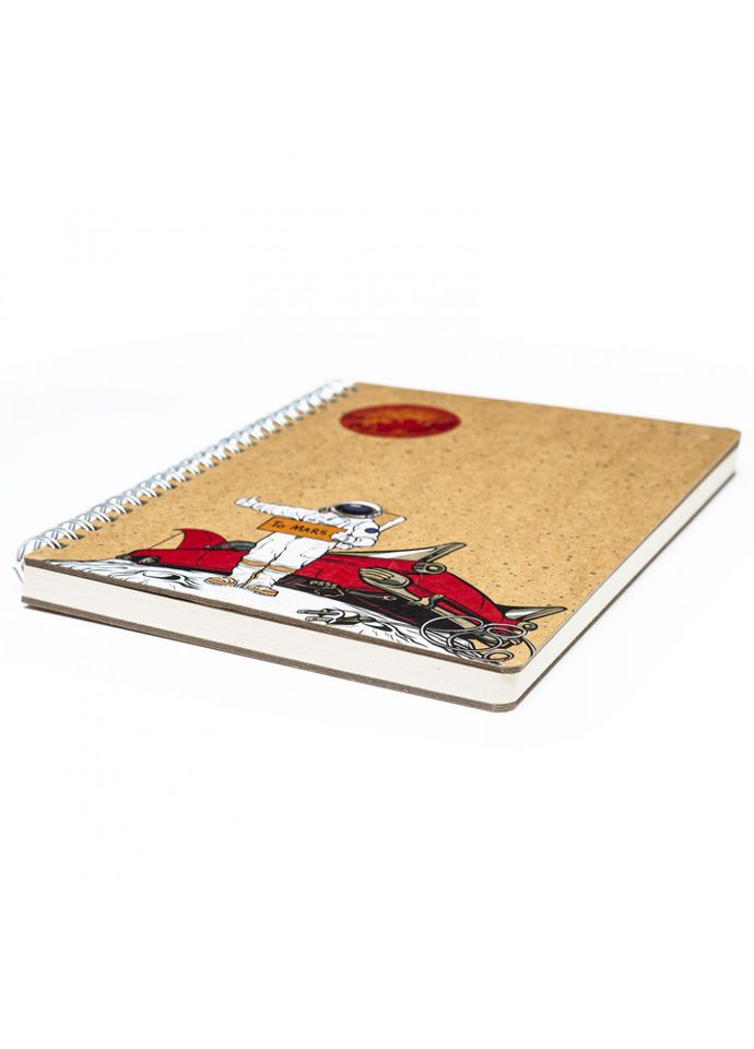 Блокнот "Пригоди" еко крафт-картон 11105-KR на пружині 60 сторінок Kiri sketch (304406281)