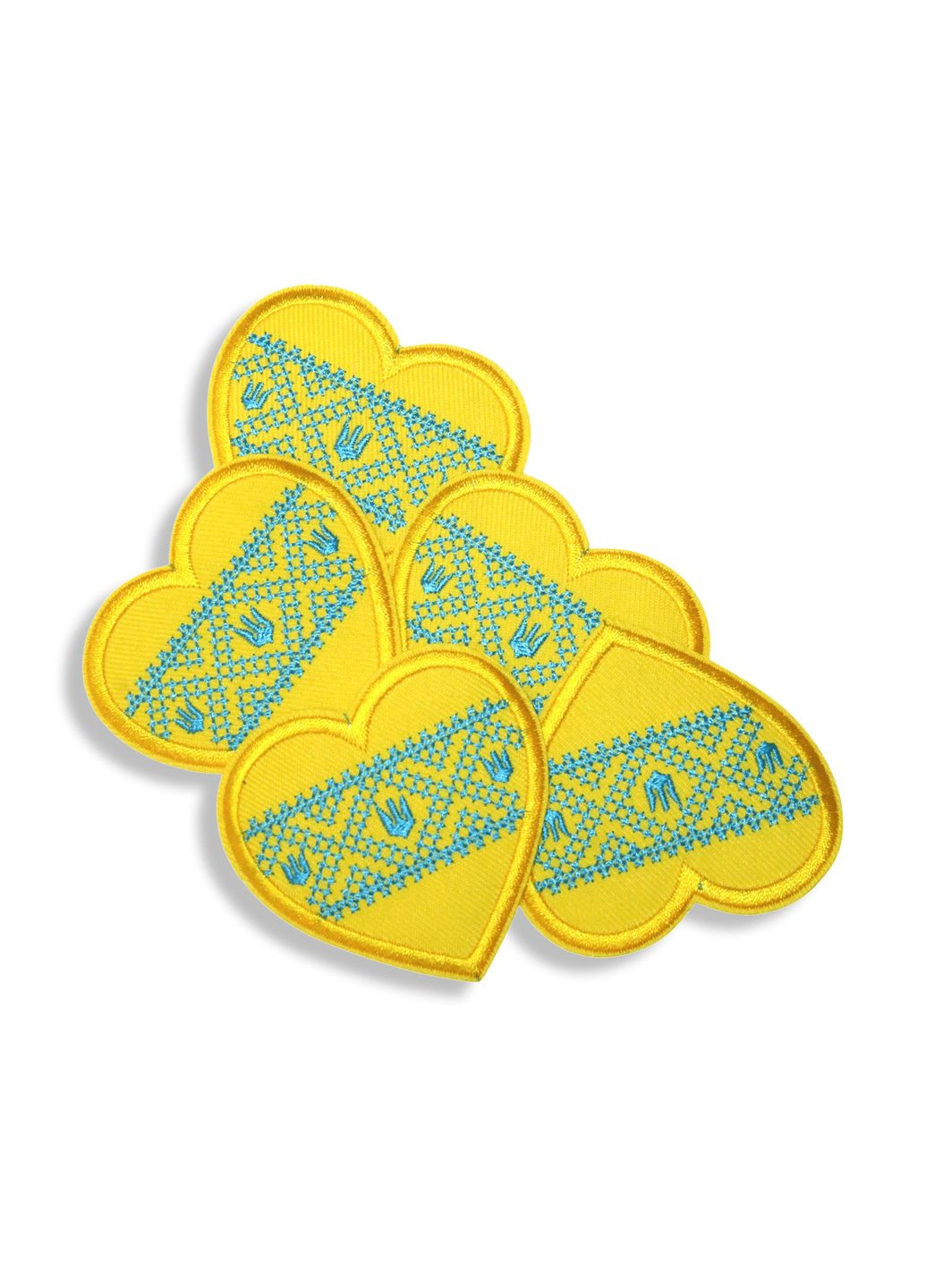 Аппликация для одежды нашивка Украинское Сердце с вышитым орнаментом №3/6х6см FROM FACTORY APURK3 (336947675)