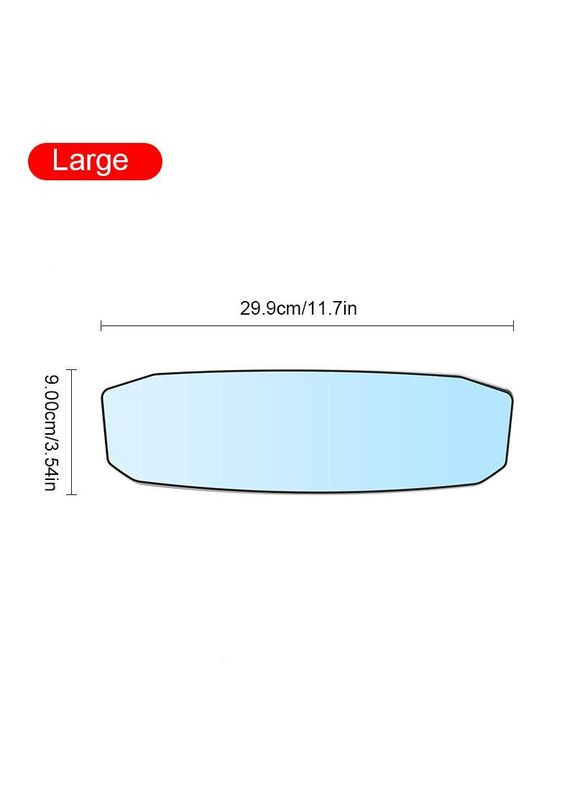 Дзеркало заднього виду всієї машини, випукле салонне ширококутне, 29.9 на 9 см, SEAMETAL, 1 шт No Brand (361879529)