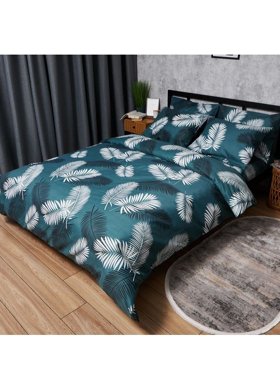 Комплект постільної білизни Микросатин Premium «» King Size 220x240 наволочки 2х40х60 (MS-820007840) Moon&Star Green Oasis (356115700)