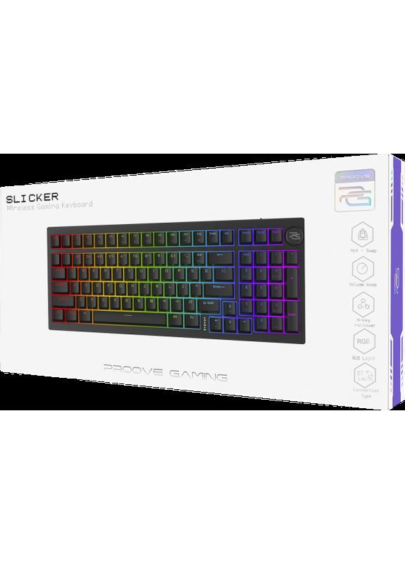 Клавіатура ігрова Slicker Ukraine Layout Black Proove (360418653)