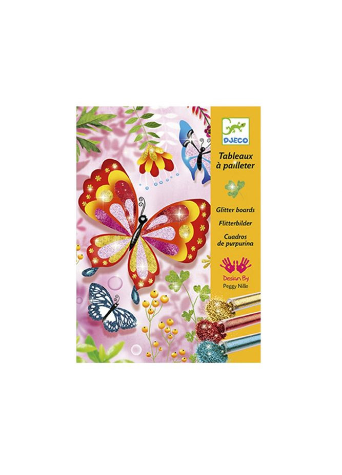 Художній комплект малювання блискітками Блискучі метелики DJ09503 Djeco (362313674)