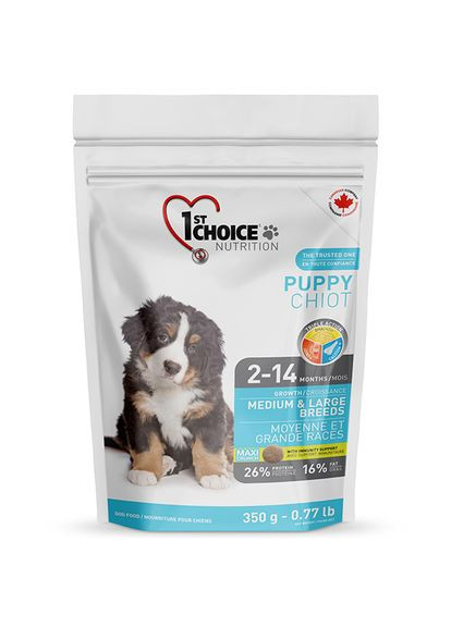 Сухой корм Puppy Medium&Large Chicken для щенков средних и крупных пород 350 г (65672216005) 1st Choice (364786841)