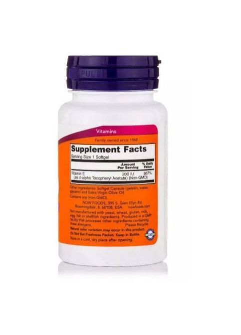 Vitamin E-200 100 Softgels NF0825 Now Foods (362418778)