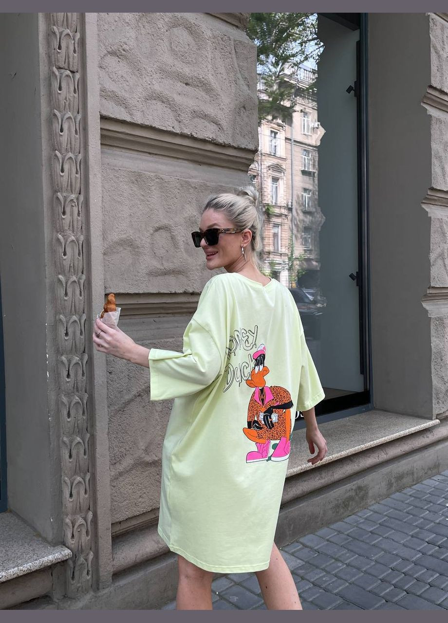 Лайм повседневный платье Україна с надписью