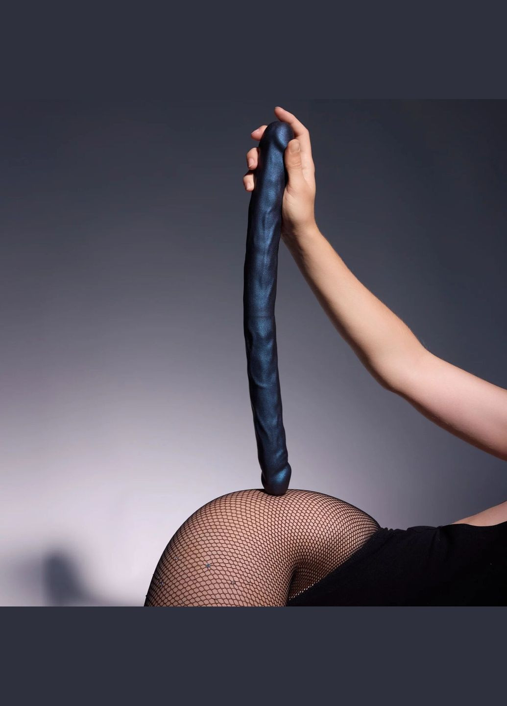 Фалоімітатор подвійний DOUBLE DONG REALISTIC DILDO - SNAKY METALLIC COLOR Strap-On-Me (369949772)