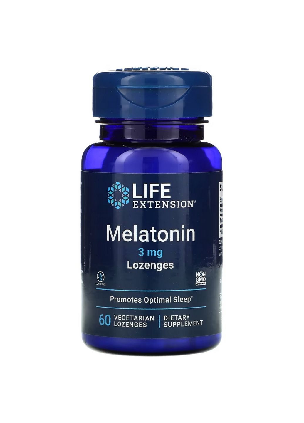 Натуральная добавка Melatonin 3 mg, 60 леденцов Life Extension (315870583)